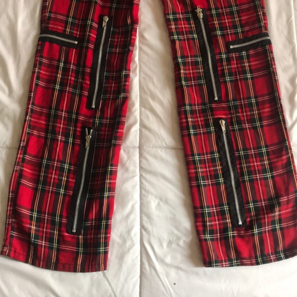 Rare black pistol brand tartan zipper pants - Picture 7 of 8
